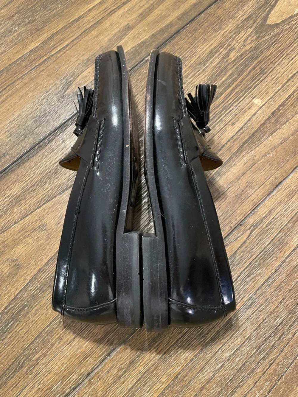 Cole Haan Pinch Men’s 8 M Black Leather Tasseled Loafers Shoes Slip On Classic
